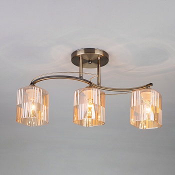 Потолочный светильник Eurosvet 30124/3 античная бронза  фото, kupilegko.ru