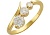 Золотое кольцо, золото, бриллиант, 01K642933  фото, kupilegko.ru