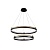 Подвесная люстра Crystal Lux FERNANDO SP123W LED D600+800 BLACK/GOLD  фото, kupilegko.ru