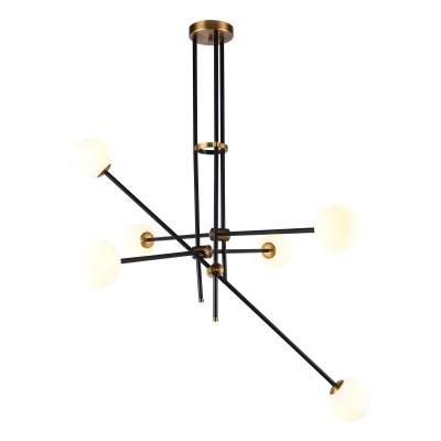 Подвесная люстра Gerhort G31108/6BK+GD WT  фото, kupilegko.ru
