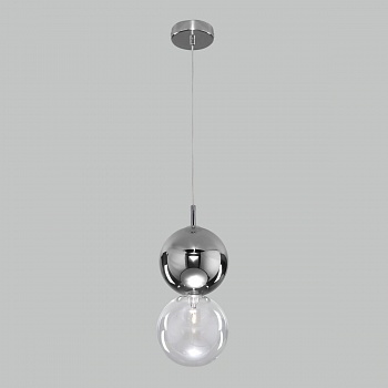 Подвесной светильник Eurosvet Selisa 50091/1 хром/дымчатый  фото, kupilegko.ru