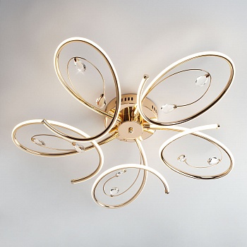 Потолочный светильник Eurosvet 90099/5 золото  фото, kupilegko.ru