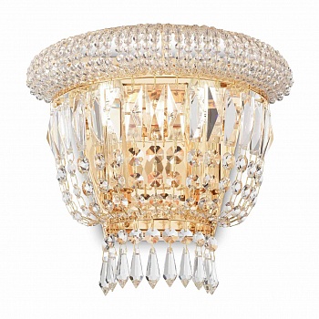 Настенный светильник Ideal Lux Dubai AP2 Ottone 201023  фото, kupilegko.ru