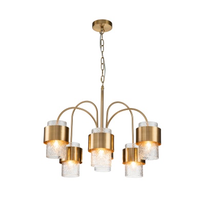 Подвесная люстра Indigo ELEGANZA 12019/A/6P Brass V000322  фото, kupilegko.ru