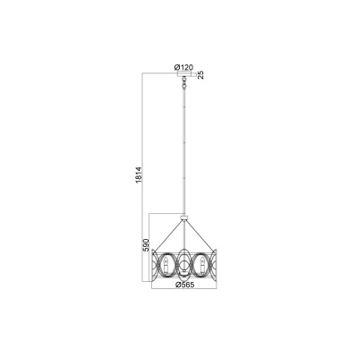 Подвесная люстра Vele Luce Stradivario VL4104P05  фото, kupilegko.ru