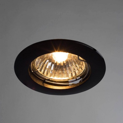 Встраиваемый светильник Arte Lamp Basic A2103PL-1BK  фото, kupilegko.ru