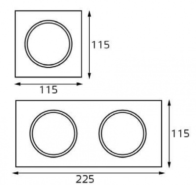 Рамка декоративная Italline IT02-QRS1 white (встраиваемые)  фото, kupilegko.ru