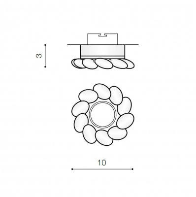 Встраиваемый светильник Azzardo Erika AZ2777  фото, kupilegko.ru