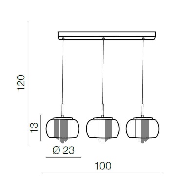 Подвесной светильник Azzardo Rego 3 line AZ2453  фото, kupilegko.ru
