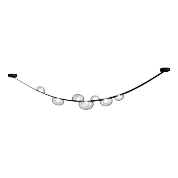 Подвесной светодный светильник Crystal Lux Bosque SP7 L3000 Black/Transparent  фото, kupilegko.ru