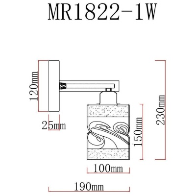 Бра, светильник настенный накладной MyFar MR1822-1W  фото, kupilegko.ru
