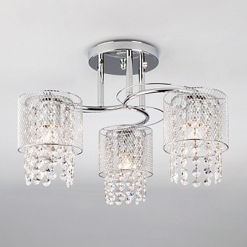 Потолочный светильник Eurosvet 30137/3 хром  фото, kupilegko.ru