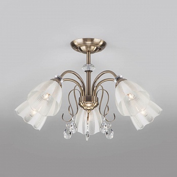 Потолочный светильник Eurosvet 30155/5 античная бронза  фото, kupilegko.ru