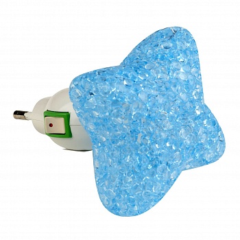Настенный светодиодный светильник Uniel DTL-309-Звездочка/Blue/1LED/0,1W 10334 (ночники)  фото, kupilegko.ru