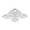 Потолочная светодиодная люстра Profit Light 8439/4+4B WHT  фото, kupilegko.ru