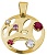 Золотая подвеска, золото, бриллиант, топаз, аметист, родолит, альмандин, 14357RS  фото, kupilegko.ru