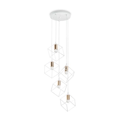 Подвесная люстра Ideal Lux Ice SP5 Bianco 237671  фото, kupilegko.ru