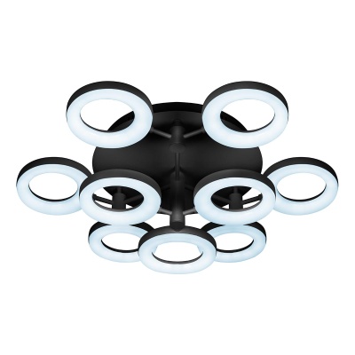 Потолочная светодиодная люстра iLedex FS-014-X9 108W BK  фото, kupilegko.ru