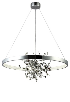 Подвесная люстра Crystal Lux GARDEN SPLED+4 D800 CHROME  фото, kupilegko.ru