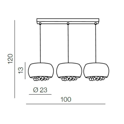 Подвесной светильник Azzardo Quince 3 line AZ2455  фото, kupilegko.ru