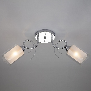 Потолочный светильник Eurosvet 30122/2 хром  фото, kupilegko.ru