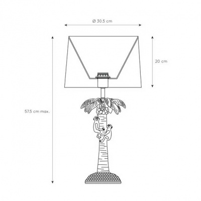 Настольная лампа Lucide Extravaganza Coconut 10505/81/30  фото, kupilegko.ru