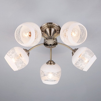 Потолочный светильник Eurosvet 30118/5 античная бронза  фото, kupilegko.ru