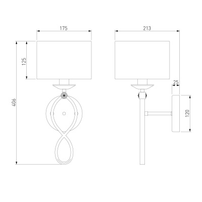 Бра, светильник настенный накладной Eurosvet 60124/1 хром  фото, kupilegko.ru