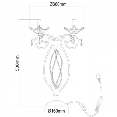 Настольная лампа Chiaro Валенсия 299032203  фото, kupilegko.ru