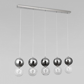 Подвесной светильник Eurosvet Selisa 50091/5 хром/дымчатый  фото, kupilegko.ru