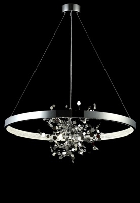 Подвесная люстра Crystal Lux GARDEN SPLED+4 D800 CHROME  фото, kupilegko.ru