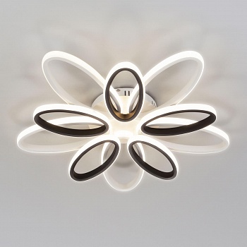 Потолочный светильник Eurosvet 90137/10 белый/чёрный  фото, kupilegko.ru