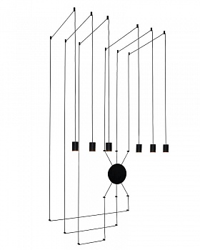 Подвесной светодиодный светильник Lumien Hall Керро 8003/6P-BK  фото, kupilegko.ru