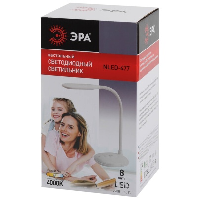 Настольная лампа ЭРА NLED-477-8W-W Б0041082  фото, kupilegko.ru