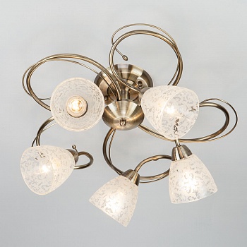 Потолочный светильник Eurosvet 30130/5 античная бронза  фото, kupilegko.ru