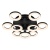 Потолочная светодиодная люстра iLedex FS-014-X9 108W BK  фото, kupilegko.ru