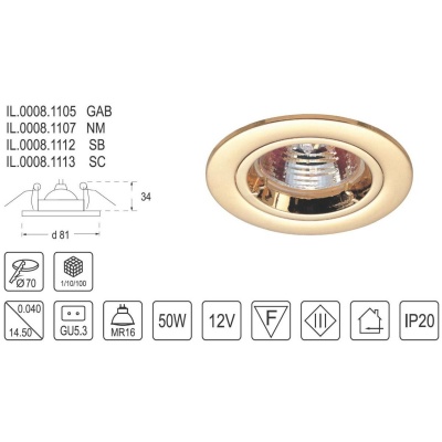 Встраиваемый светильник IMEX IL.0008.1113  фото, kupilegko.ru