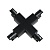 Соединитель для шинопроводов Х-образный Uniel UBX-A41 Black 09748  фото, kupilegko.ru