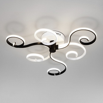 Потолочный светодиодный светильник Eurosvet Friori 90149/3 белый/черный  фото, kupilegko.ru