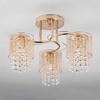 Потолочный светильник Eurosvet 30137/3 золото  фото, kupilegko.ru