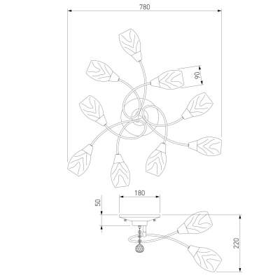 Подвесная люстра Eurosvet 2275/9 хром  фото, kupilegko.ru