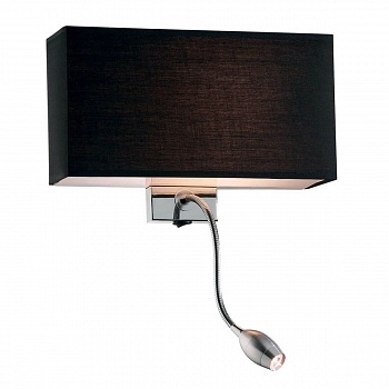 Настенный светильник Ideal Lux Hotel AP2 Nero 035956  фото, kupilegko.ru